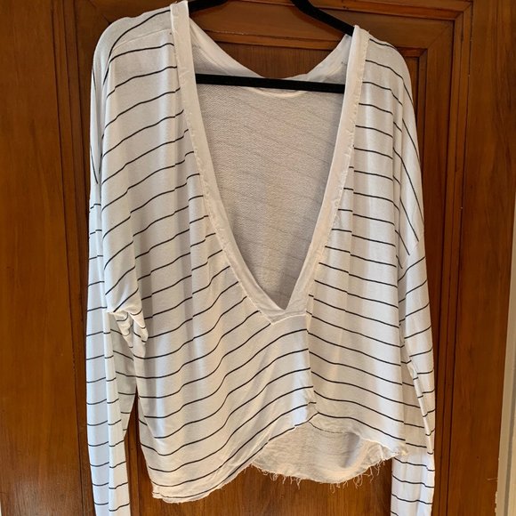Wildfox Simple Stripe Long Sleeve Palmetto Tee - Picture 1 of 2